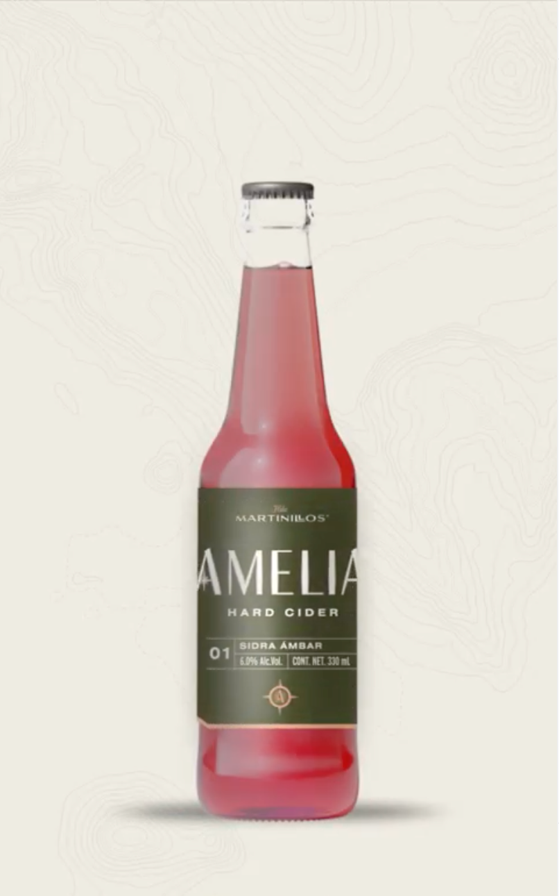 Sidra rosada de manzana Amelia